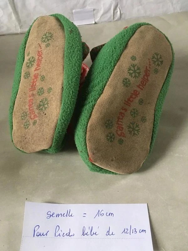 Pantufas de bebê duende de natal para pé de 12/13 cm – photo 4
